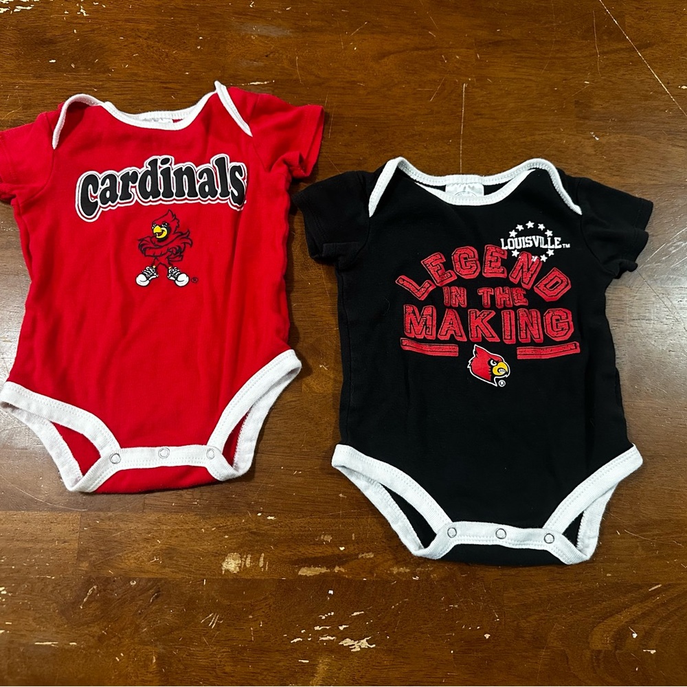 Rivalry Threads Red and Black Baby Onesies